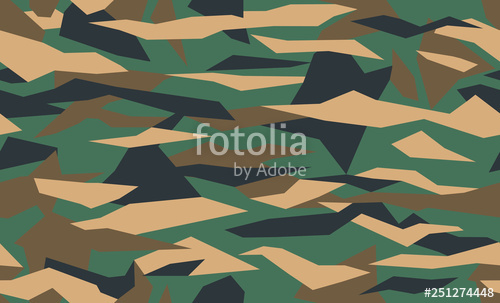 500x303 Abstract Geometric Camouflage, Seamless Pattern Military Camo