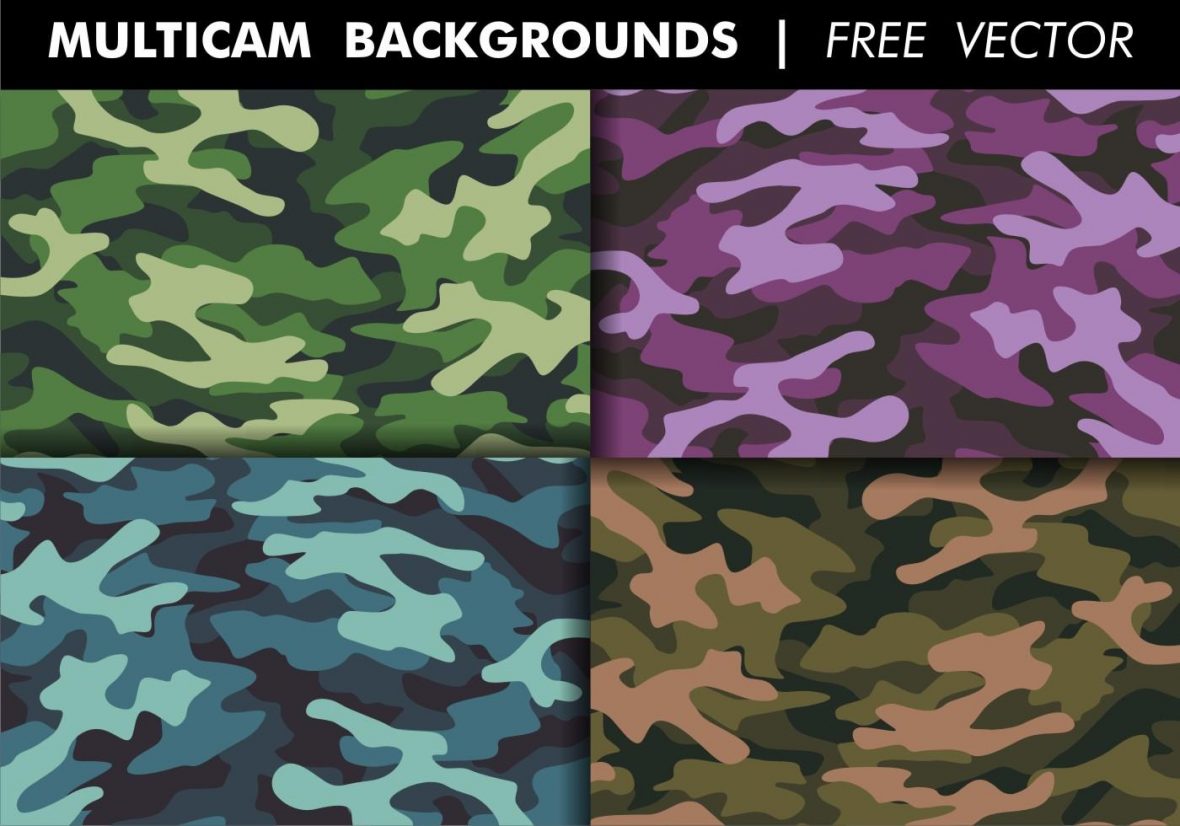 1180x826 Multi Camouflage Backgrounds Free Vector
