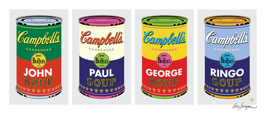 Beatle Soup Cans Painting 900x385 Beatle Soup Cans Painting