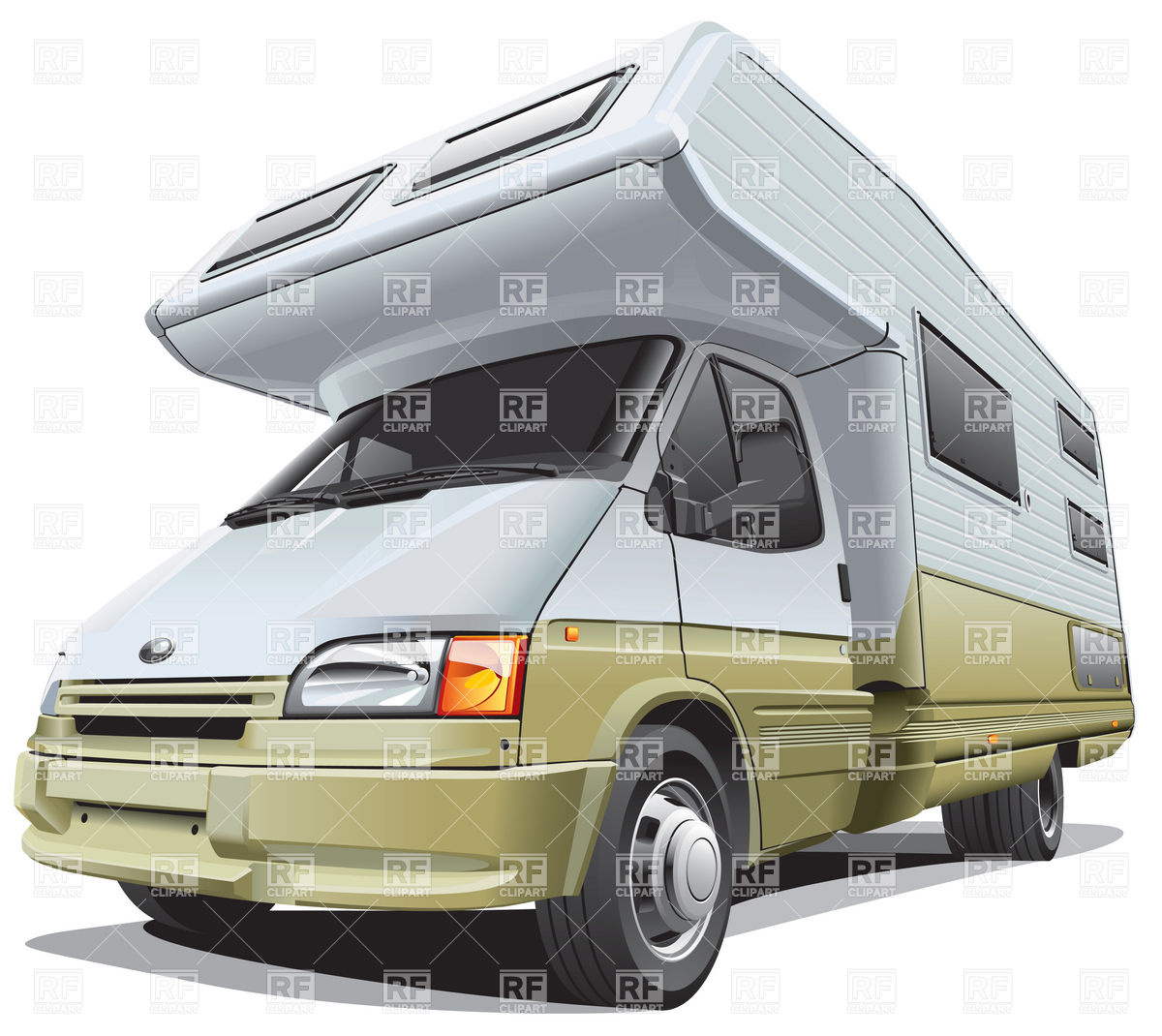 1200x1070 Modern Camper Van Vector Image Of Transportation Vectorroom
