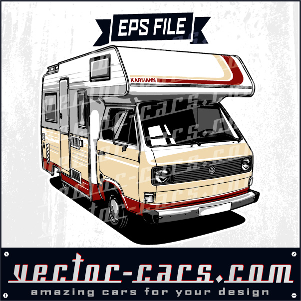 Volkswagen Karmann Coachbuilt Camper Van Vector 603x603 Volkswagen Karmann Coachbuilt Camper Van Vector