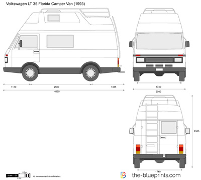 400x358 Volkswagen Lt Florida Camper Van Vector Drawing