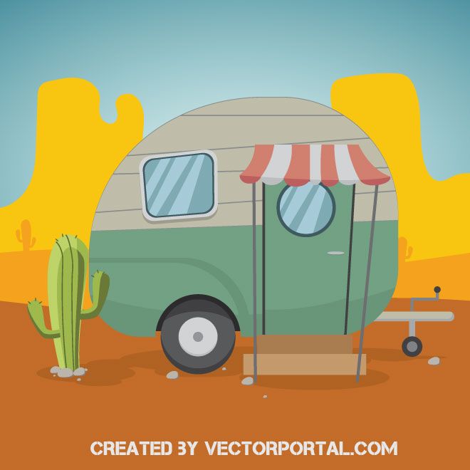 Camper Vector Illustration Travel And Tourism Vector Images 660x660 Camper Vector Illustration Travel And Tourism Vector Images