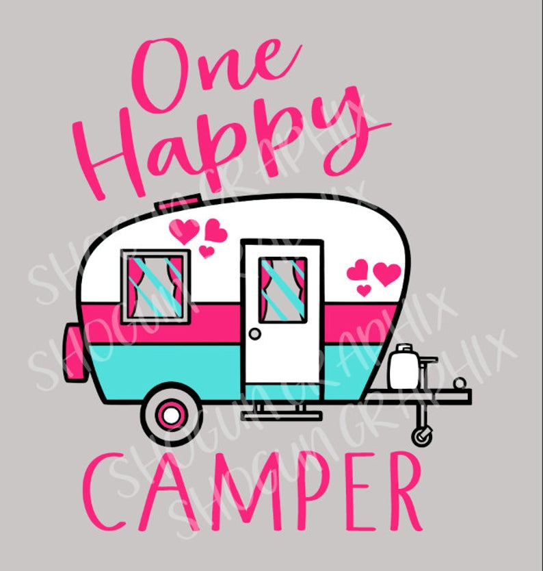 One Happy Camper Vector Art Etsy 794x834 One Happy Camper Vector Art Etsy
