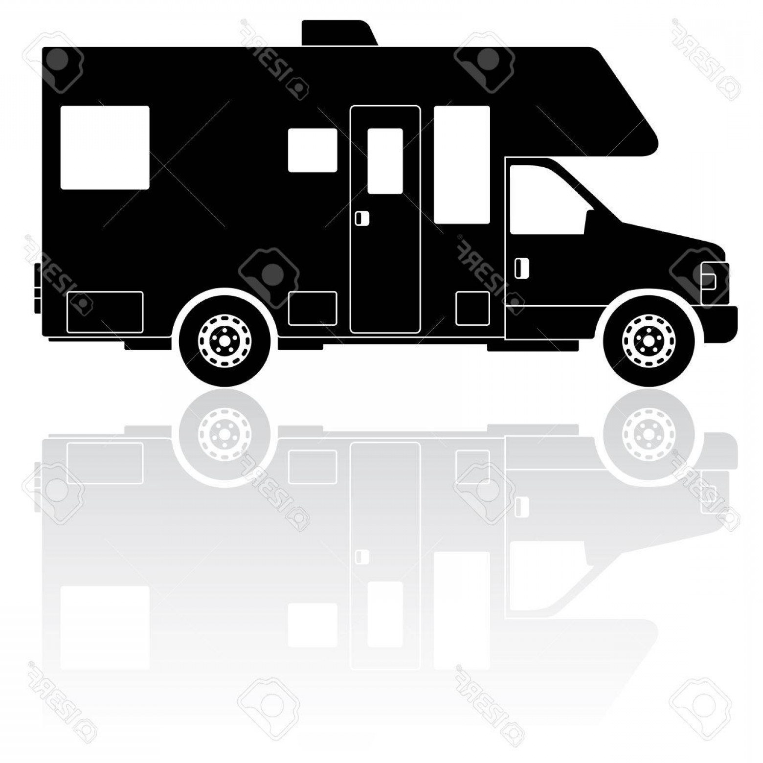 Photostock Vector Motorhome Camper Van Silhouette Vector Icon 1560x1560 Photostock Vector Motorhome Camper Van Silhouette Vector Icon