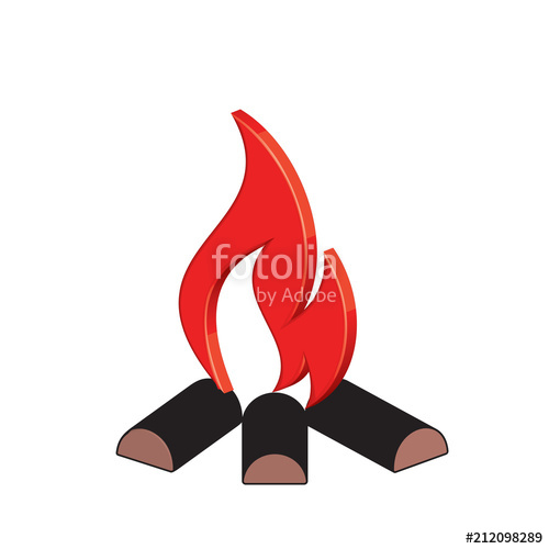 500x500 Campfire Silhouette Icon Stock Image And Royalty Free Vector