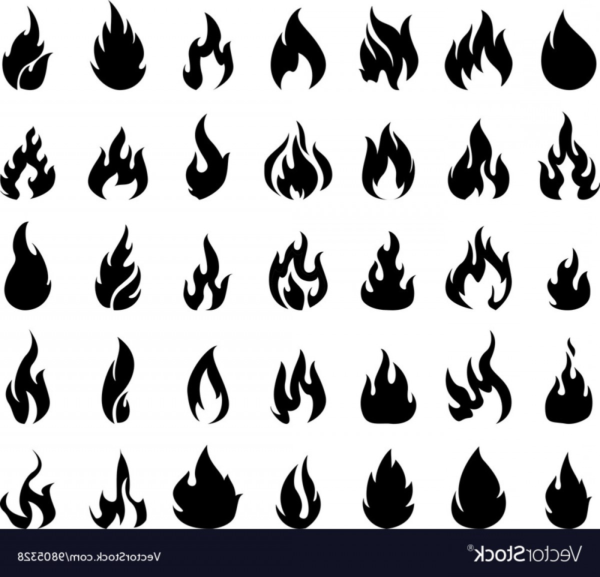 1200x1153 Fire Icons Set Silhouette Vector Cqrecords