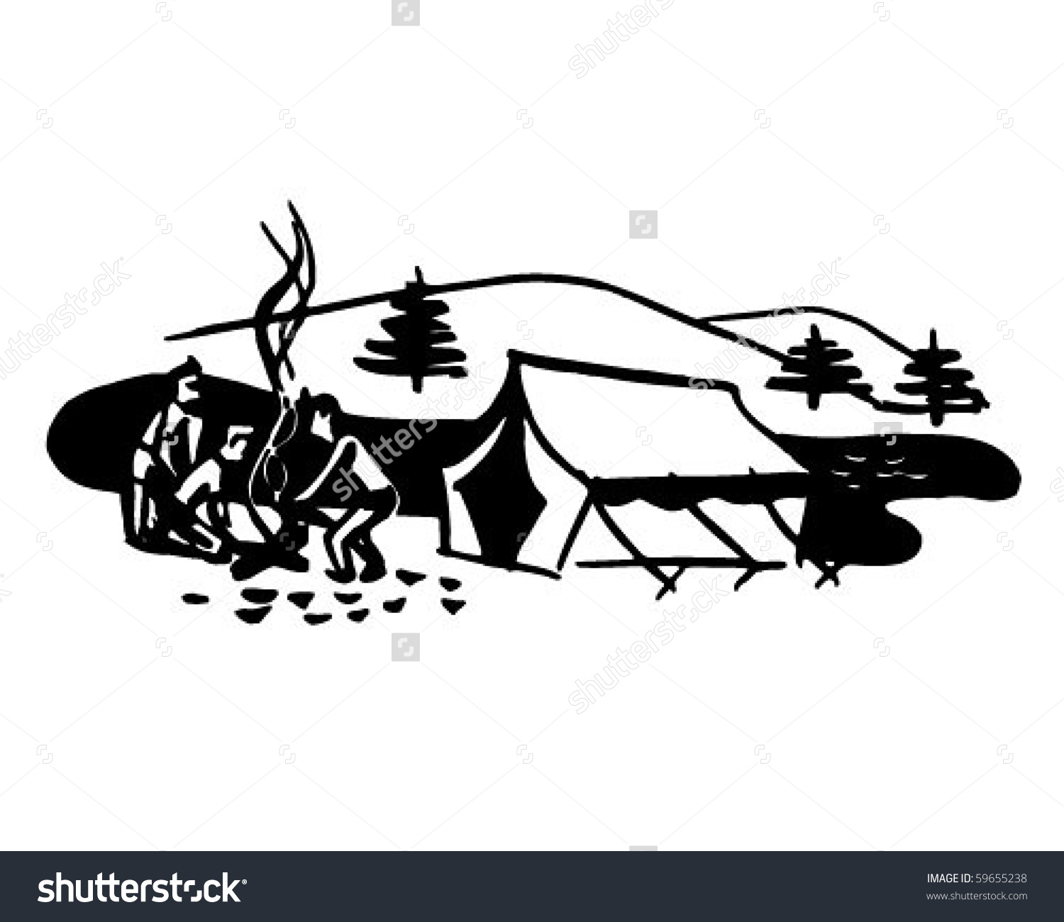 1500x1300 Campfire Clipart Silhouette Free Cliparts Download Images
