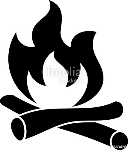 427x500 Campfire Icon, Camp Fire Stock Image And Royalty Free Vector