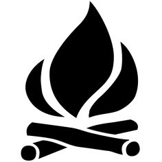 236x236 Campfire Silhouette Vector Art