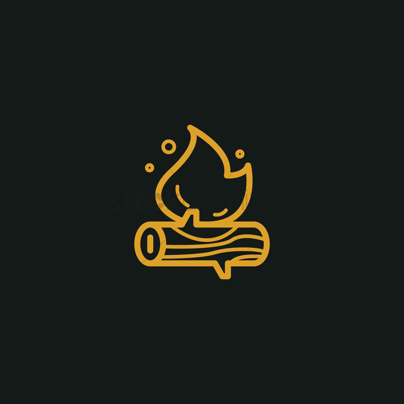 1300x1300 Campfire Vector Image