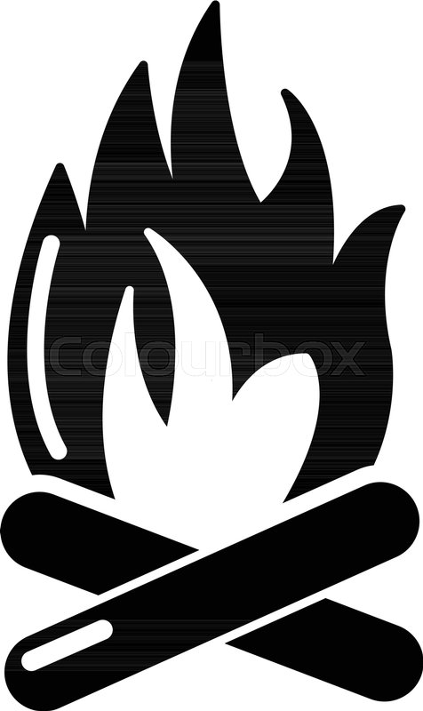 476x800 Campfire Icon Simple Illustration Of Stock Vector Colourbox