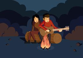 286x200 Camp Fire Free Vector Art