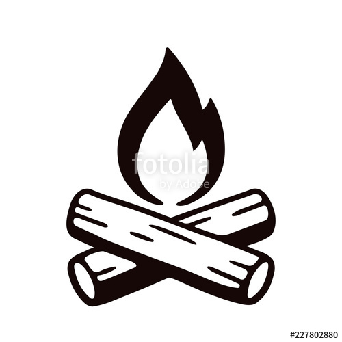 500x500 Campfire Hand Drawn Illustration Stock Image And Royalty Free