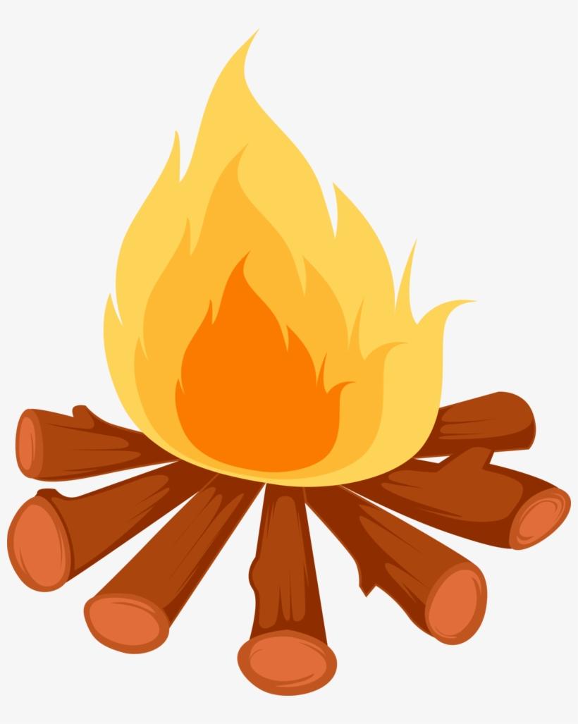 820x1027 Hd And White Campfire Clipart Fire Camping Vector Images