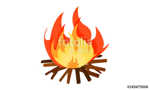 500x300 Burning Campfire Vector Stock Image And Royalty Free Vector