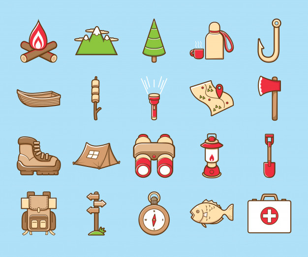 626x522 Cute And Funny Camping Icon Vector Premium Download