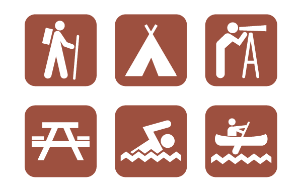 600x380 Free Vector Camping Icons Free Vectors Camping Signs, Camping