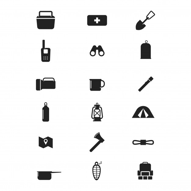 626x626 Set Of Camping Icon Vector Premium Download