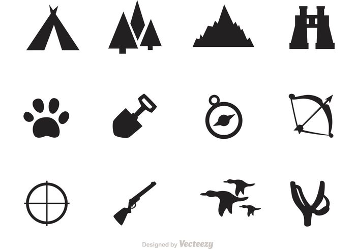 700x490 Camping And Hunting Icon Vectors