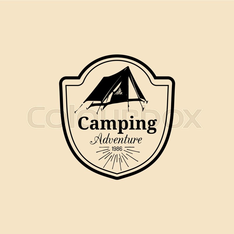 800x800 Vector Camp Logo Tourist Sign With Stock Vector Colourbox