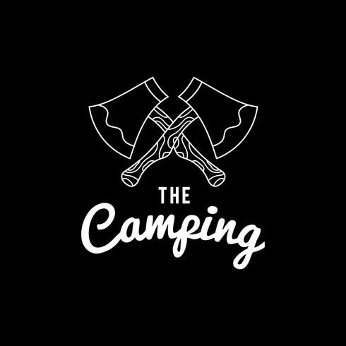 490x490 Vintage The Camping Logo Text Design Vector