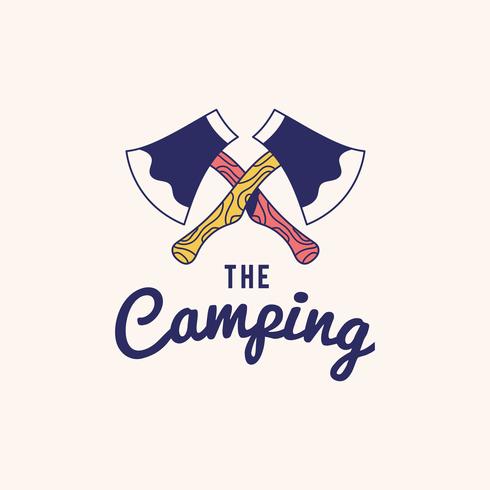 490x490 Vintage The Camping Logo Text Design Vector
