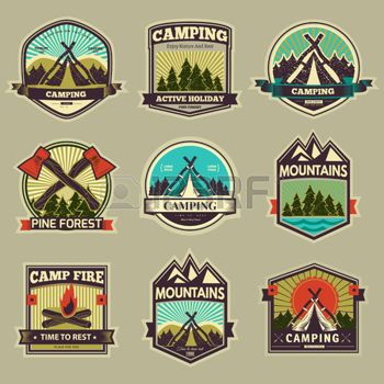 350x350 Summer Camp Logo Retro Vector Vintage Camp Label And Logo