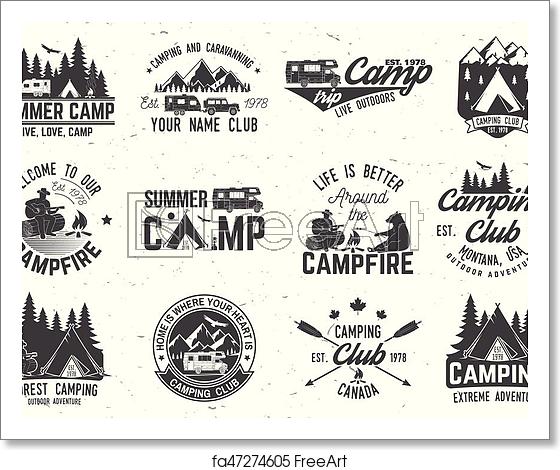 Camping Silhouette Vector at Vectorified.com | Collection of Camping ...