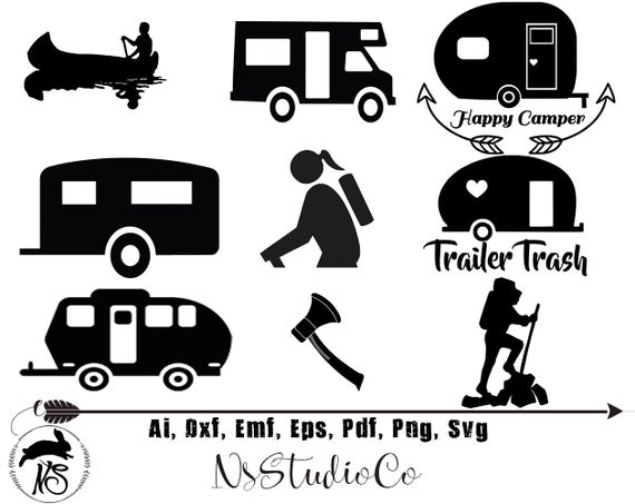 Camping For Cricut Silhouette Camping Silhouette Etsy 570x453 Camping For Cricut Silhouette Camping Silhouette Etsy