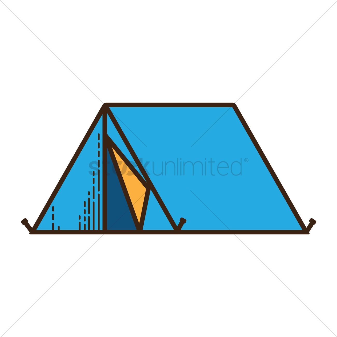 1300x1300 Camping Tent Vector Image