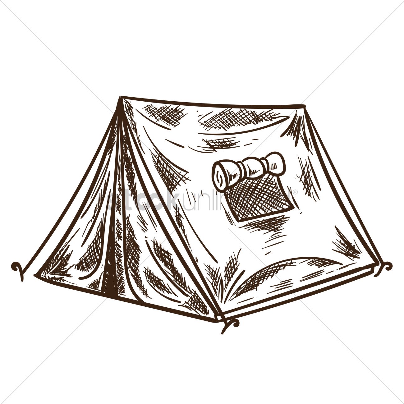 1300x1300 Camping Tent Vector Image