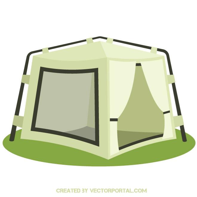 660x660 Camping Tent Vector Image