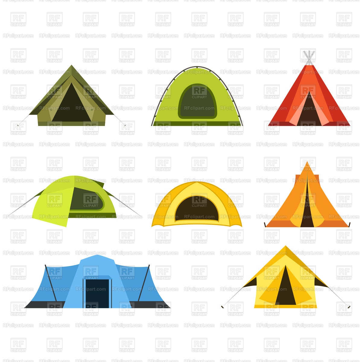 1200x1200 Set Of Camping Tents Icon
