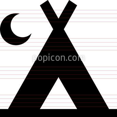 400x400 Camping Tent Vector Icon