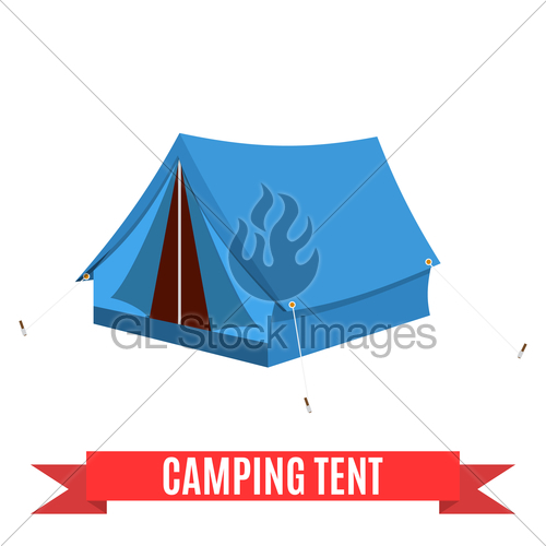500x500 Camping Tent Vector Icon Gl Stock Images