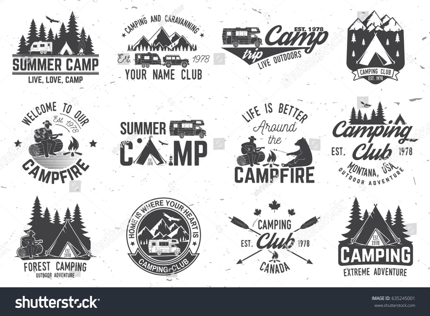 Camping Silhouette Vector at Vectorified.com | Collection of Camping ...