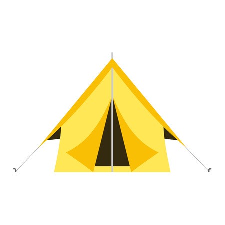 450x450 Camping Vector Icon Flat Design Tepee Tourist Hiking Marquee