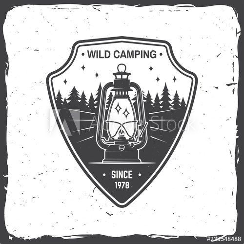 500x500 Wild Camping Vector Illustration Concept For Shirt Or Logo