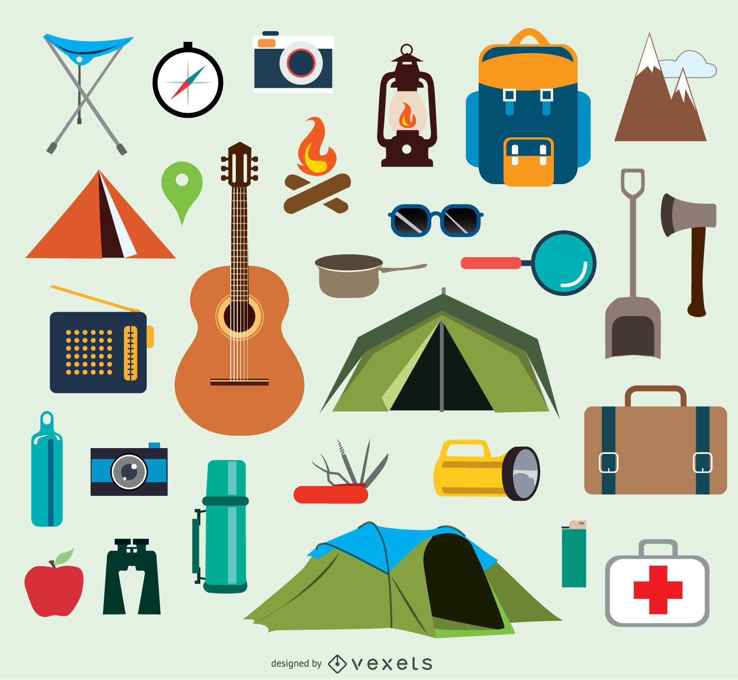 1499x1381 Camping Vector Graphics To Download