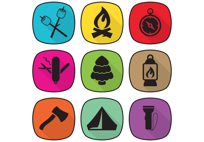 700x490 Flat Camping Vector Items