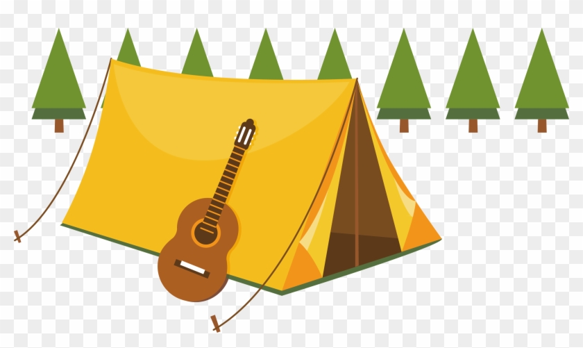 840x501 Camping Summer Camp Tent Illustration