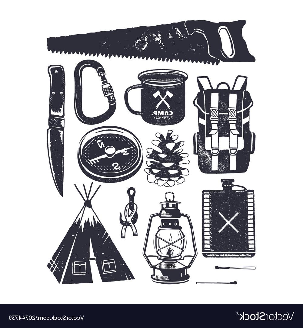 1000x1080 Best Hd Vintage Camping Icons Vector Photos Free Vector Art