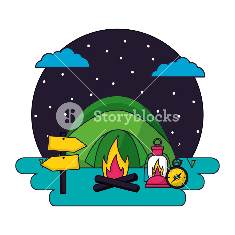 1000x1000 Sticker Night Carp Signs Wood Fire Lamp Compass Outdoor Camping