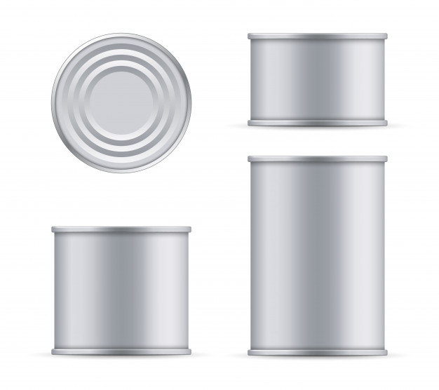 626x556 Metal Tin Can Of Tuna Top And Front View Template Vector