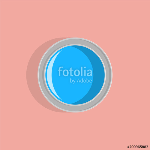 500x500 Open Paint Can, Top View Vector Illustration In A Flat Style