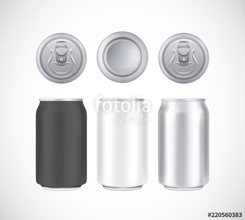 500x450 Aluminium Beer Pack Metal, Black And White Can Front, Top