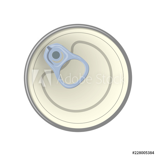 500x500 Ring Of The Can To Open Of Food Element Aluminum Cans Vector