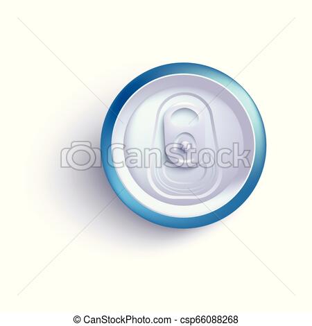 450x470 Vector Aluminium Can Mockup For Beer Or Soda Drink Vector Blue