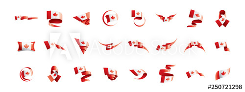 500x188 Canada Flag, Vector Illustration On A White Background